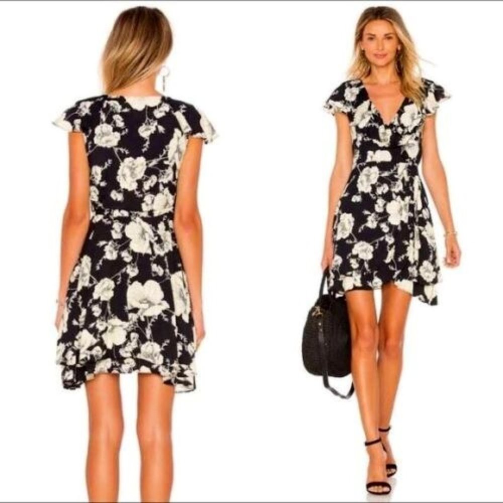 NWT Free People French Quarter Ruffle Mini Wrap Dress